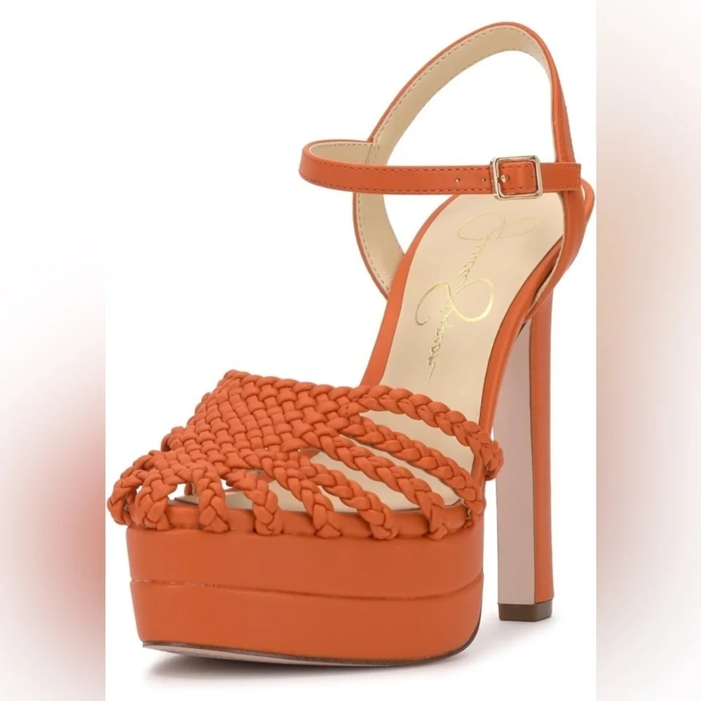 NEW Jessica Simpson Inaia Platform Sandals, Orange, Gold & Black Available, 9.5